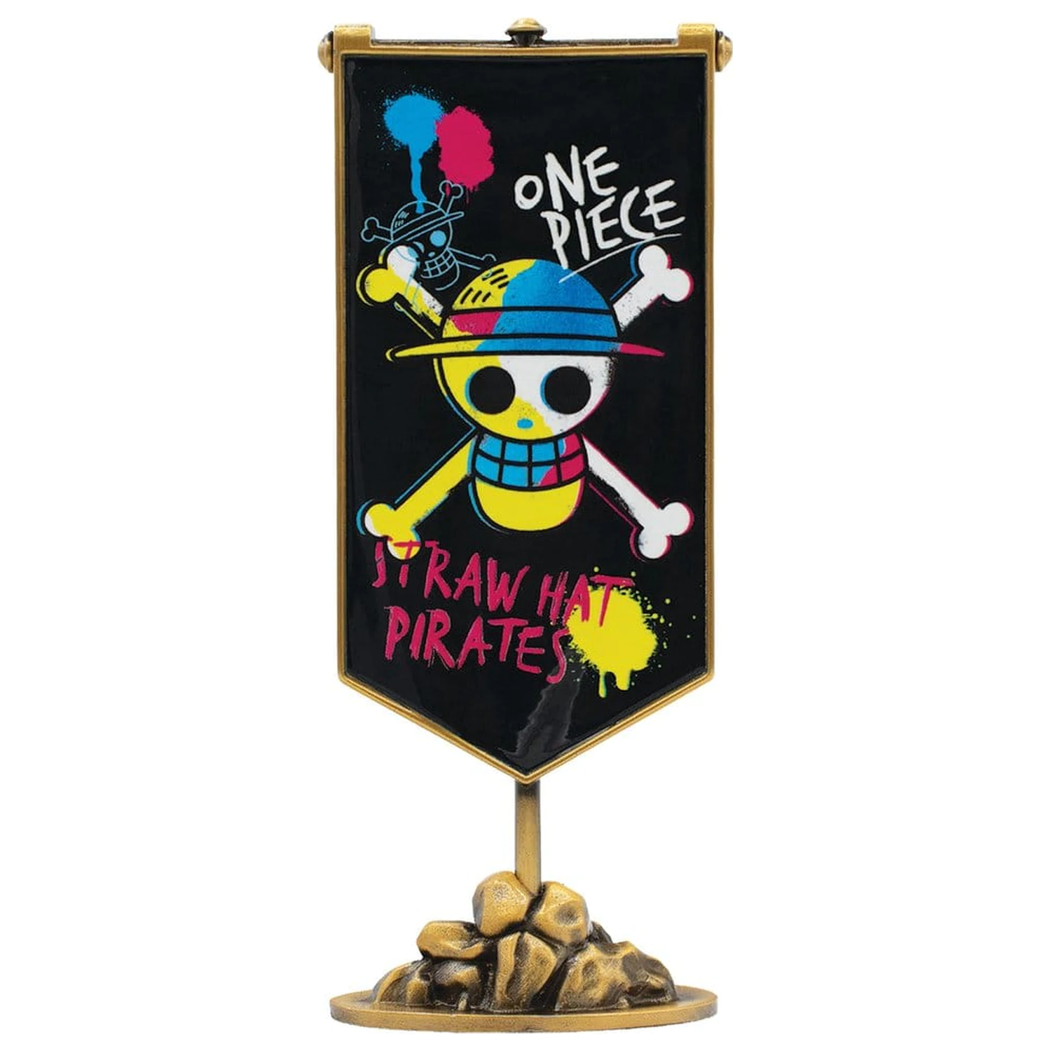 One Piece Replica Straw Hat Pirates Metal Banner 11 x 6 cm product photo
