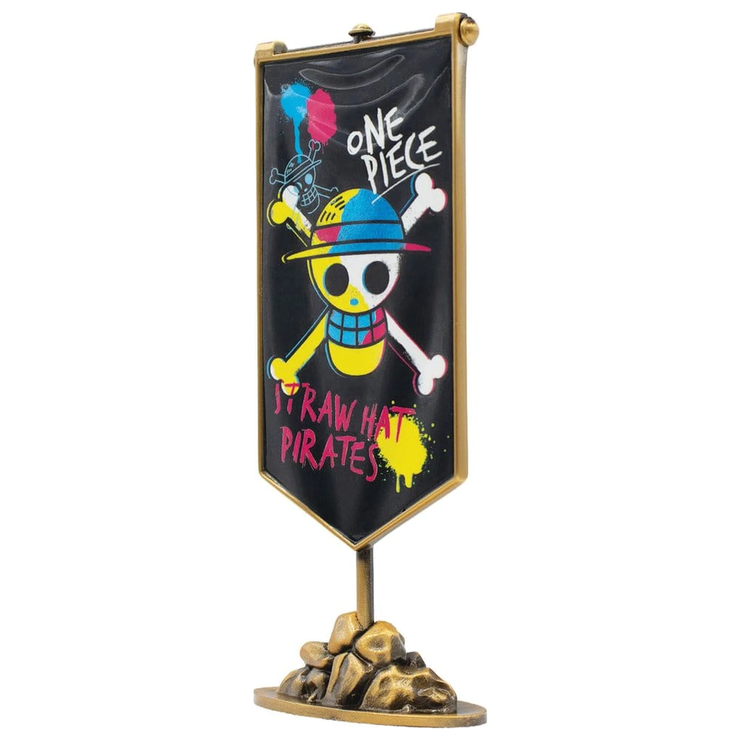 One Piece Replica Straw Hat Pirates Metal Banner 11 x 6 cm product photo