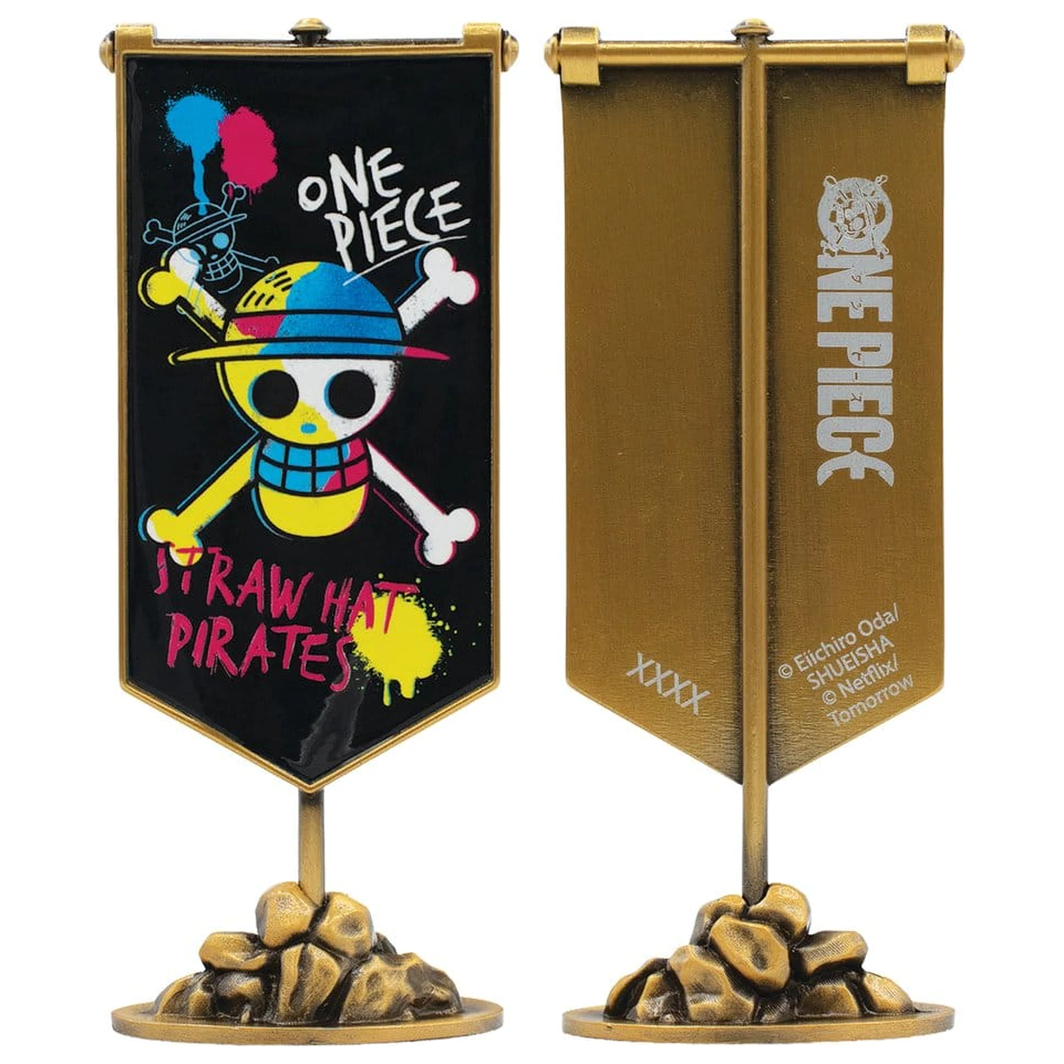 One Piece Replica Straw Hat Pirates Metal Banner 11 x 6 cm product photo
