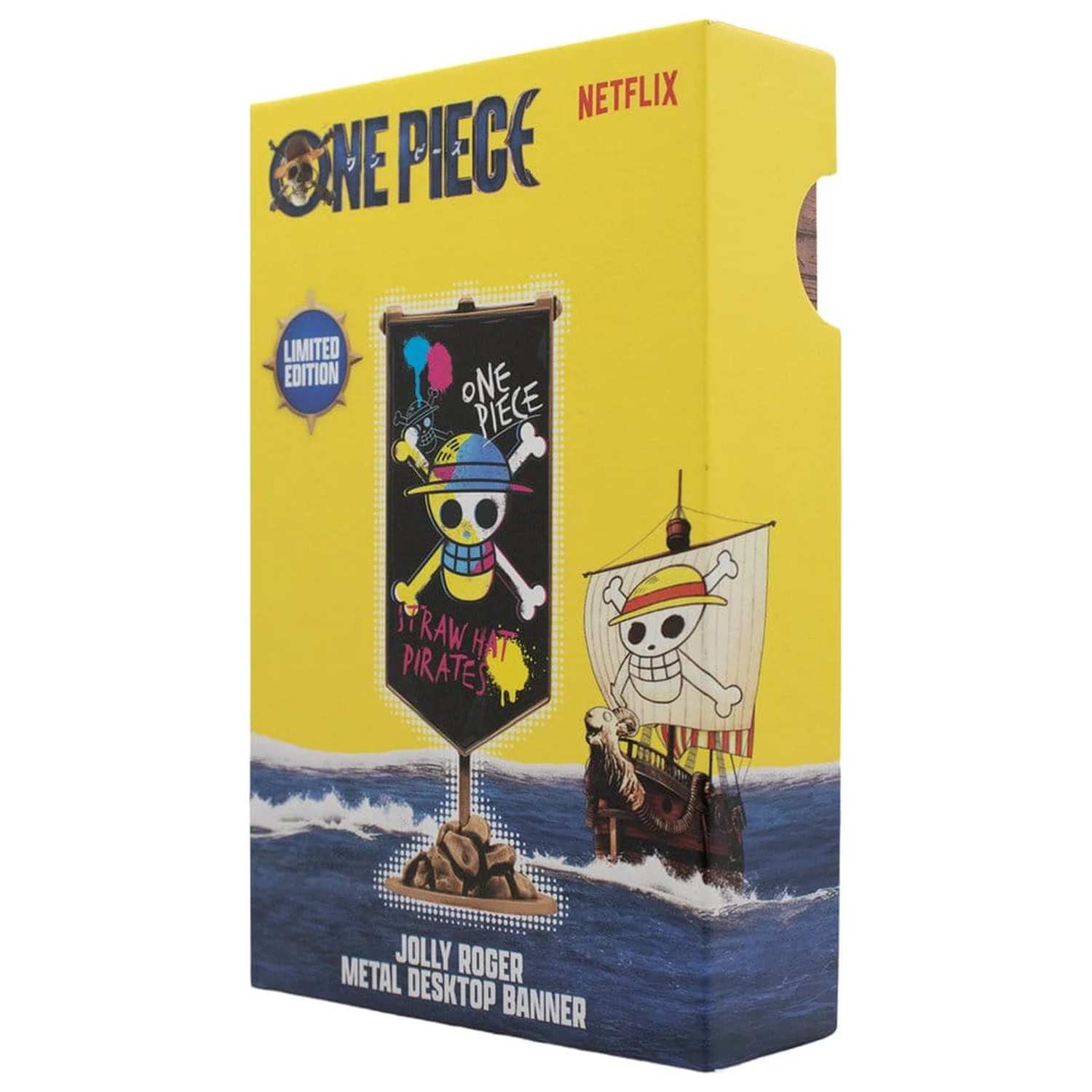 One Piece Replica Straw Hat Pirates Metal Banner 11 x 6 cm product photo