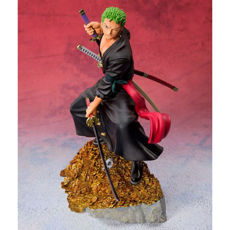 One Piece FiguartsZERO PVC Statue Roronoa Zoro by Eiichiro Oda WT100 Daikaizoku Hyakkei 17 cm product photo