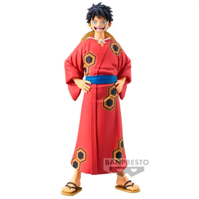 One Piece The Grandline Series Wanokuni Yukata Monkey D Luffy figure 16cm termékfotó