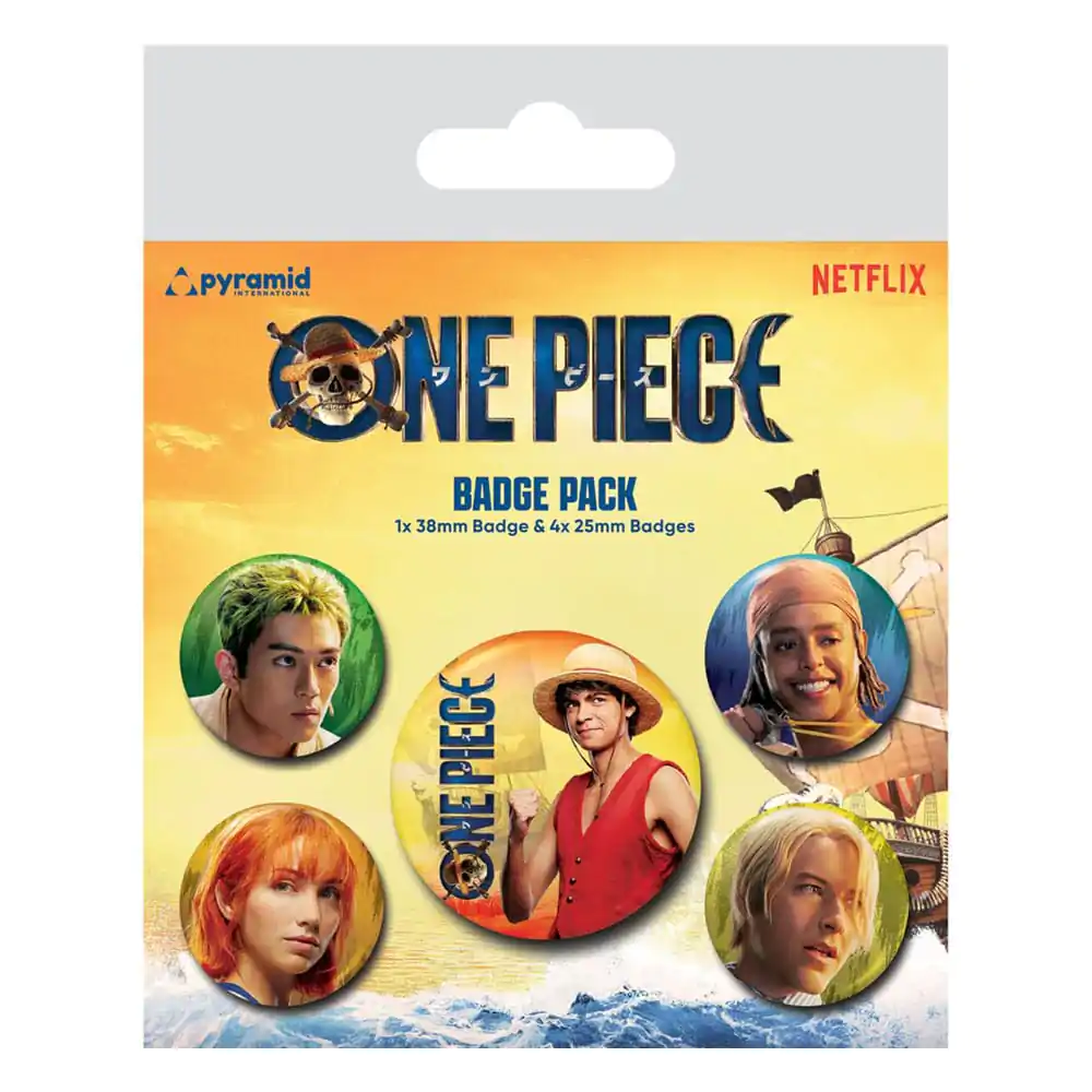 One Piece Pin-Back Buttons 5-Pack The Straw Hats termékfotó