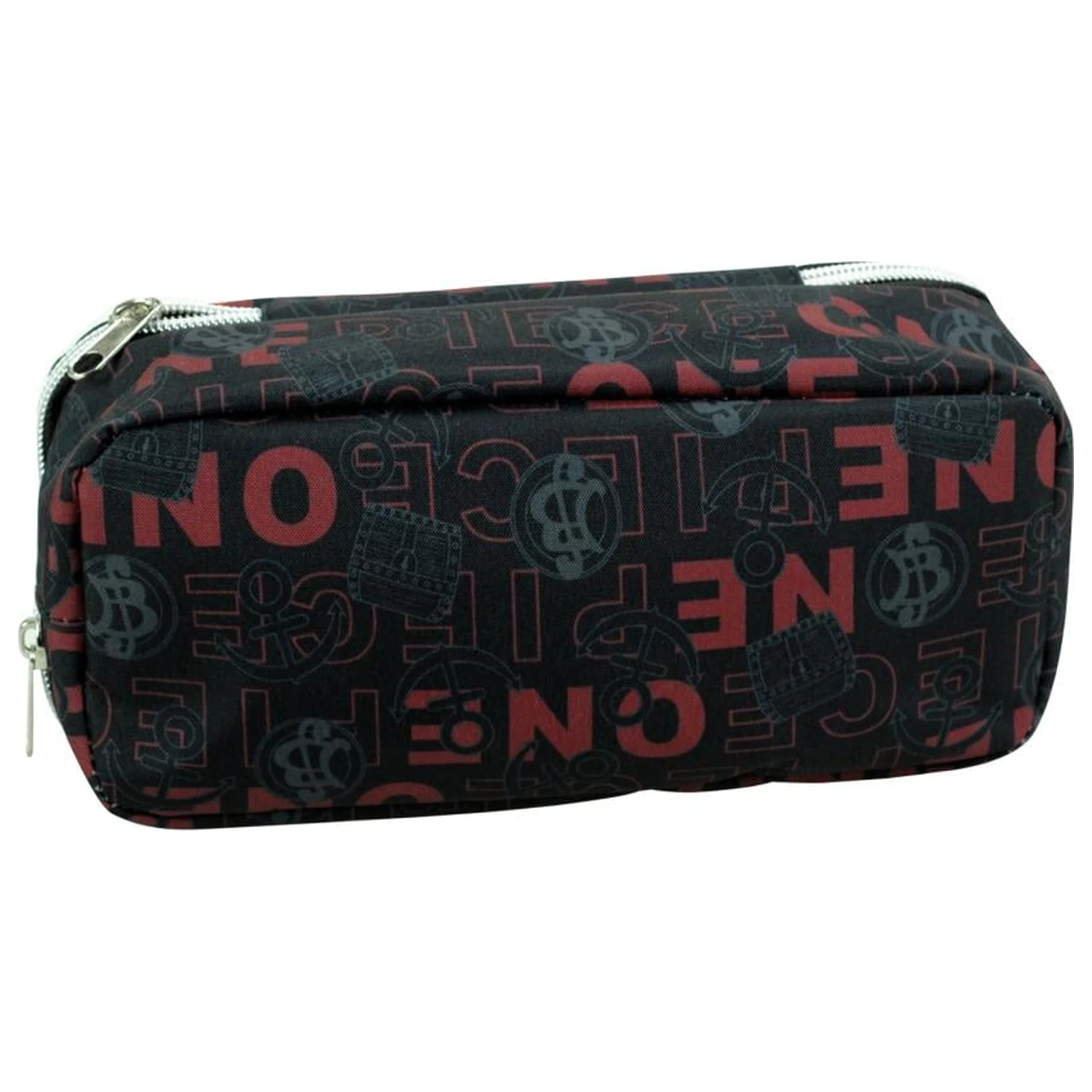 One Piece Pencil Case Oval with 2 Zippers product photo
