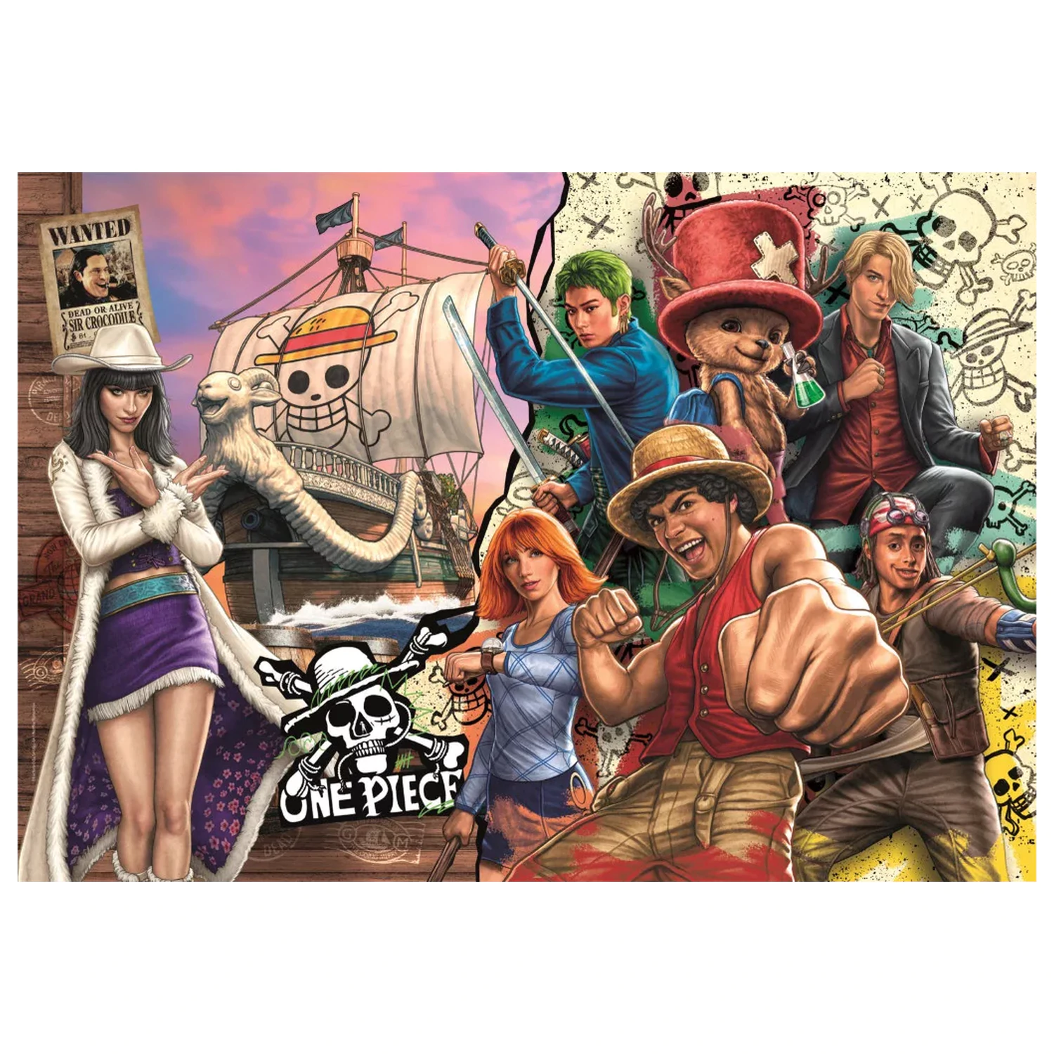 One Piece Treasure Hunt 180-piece puzzle product photo