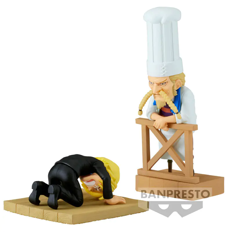 One Piece WCF Log Series Sanji &#38; Zeff 2 world collectable figure 8cm product photo