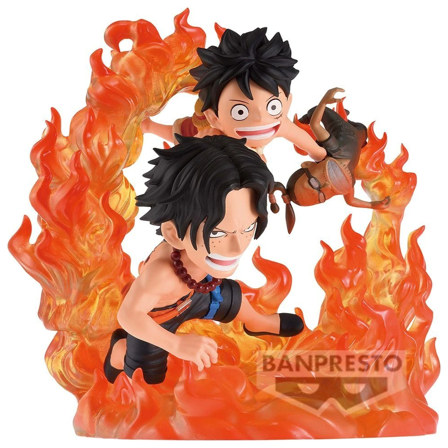 One Piece WCF Log Stories Marineford Portgas D Ace & Monkey D Luffy figure 10cm product photo