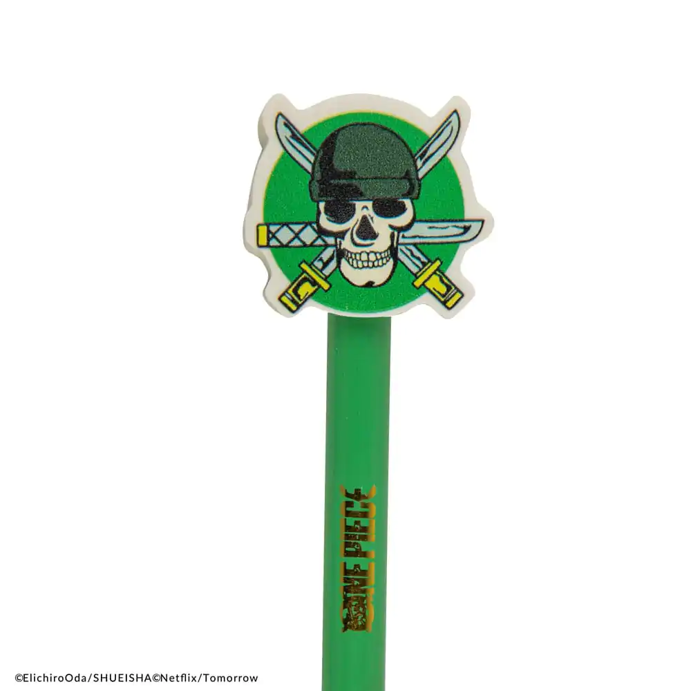 One Piece Pencils with Eraser Topper Zoro product photo