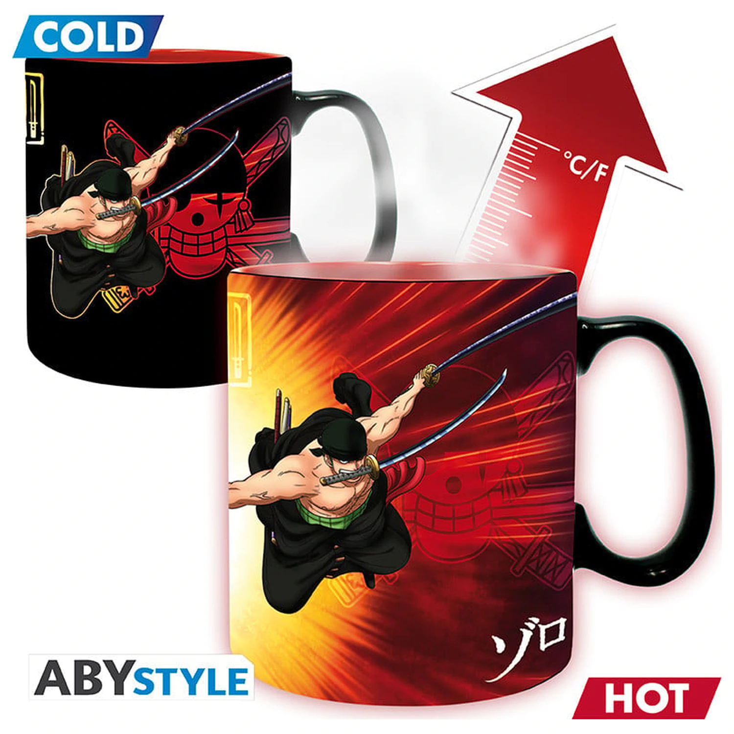 One Piece Zoro & Sanji Bögre Heat Change 460ml product photo