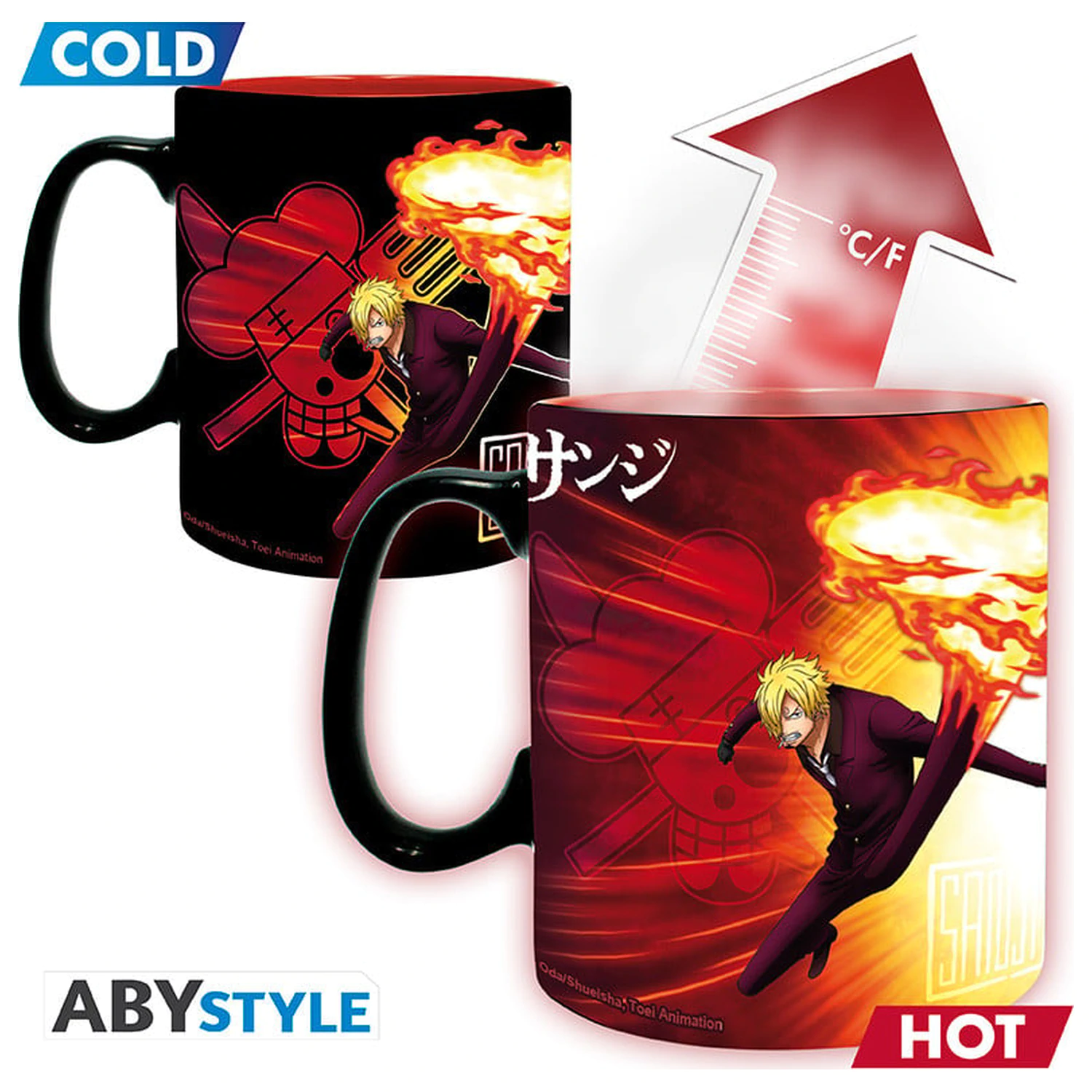 One Piece Zoro & Sanji Bögre Heat Change 460ml product photo