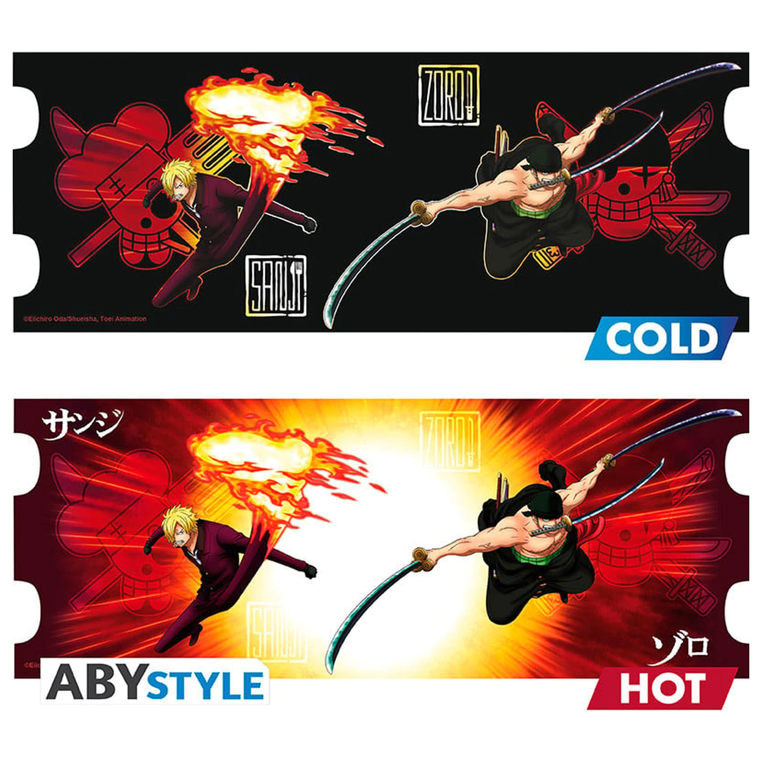 One Piece Zoro & Sanji Bögre Heat Change 460ml product photo