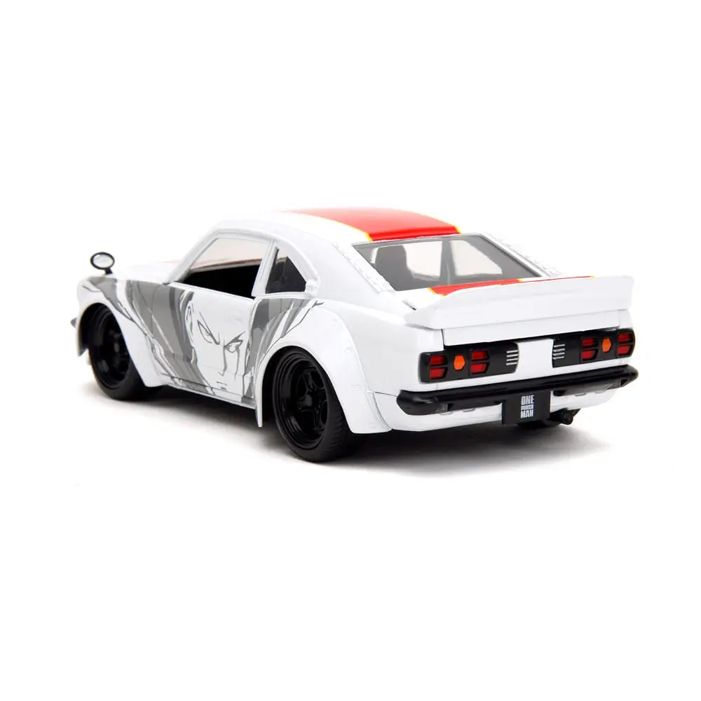 One Punch Man Hollywood Rides Diecast Model 1/24 1974 Mazda RX-3 with One Punch Man Figur product photo