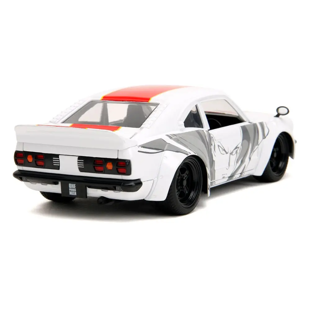 One Punch Man Hollywood Rides Diecast Model 1/24 1974 Mazda RX-3 with One Punch Man Figur product photo