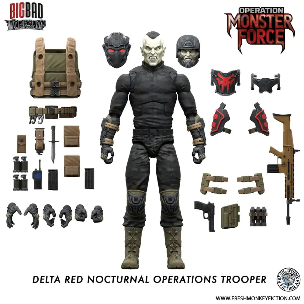 Operation: Monster Force Action Figure 1/12 Delta Red Nocturnal Operations Trooper 15 cm termékfotó