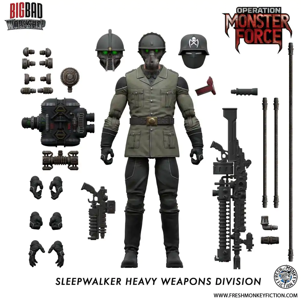 Operation: Monster Force Action Figure 1/12 Sleepwalker Heavy Weapons Division 15 cm product photo