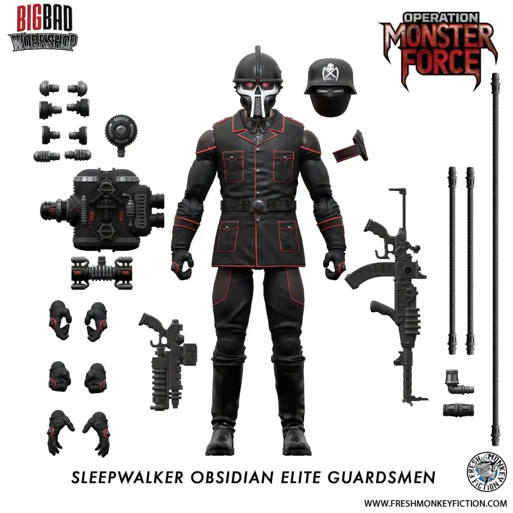 Operation: Monster Force Action Figure 1/12 Sleepwalker Obsidian Elite Guardsmen 15 cm product photo