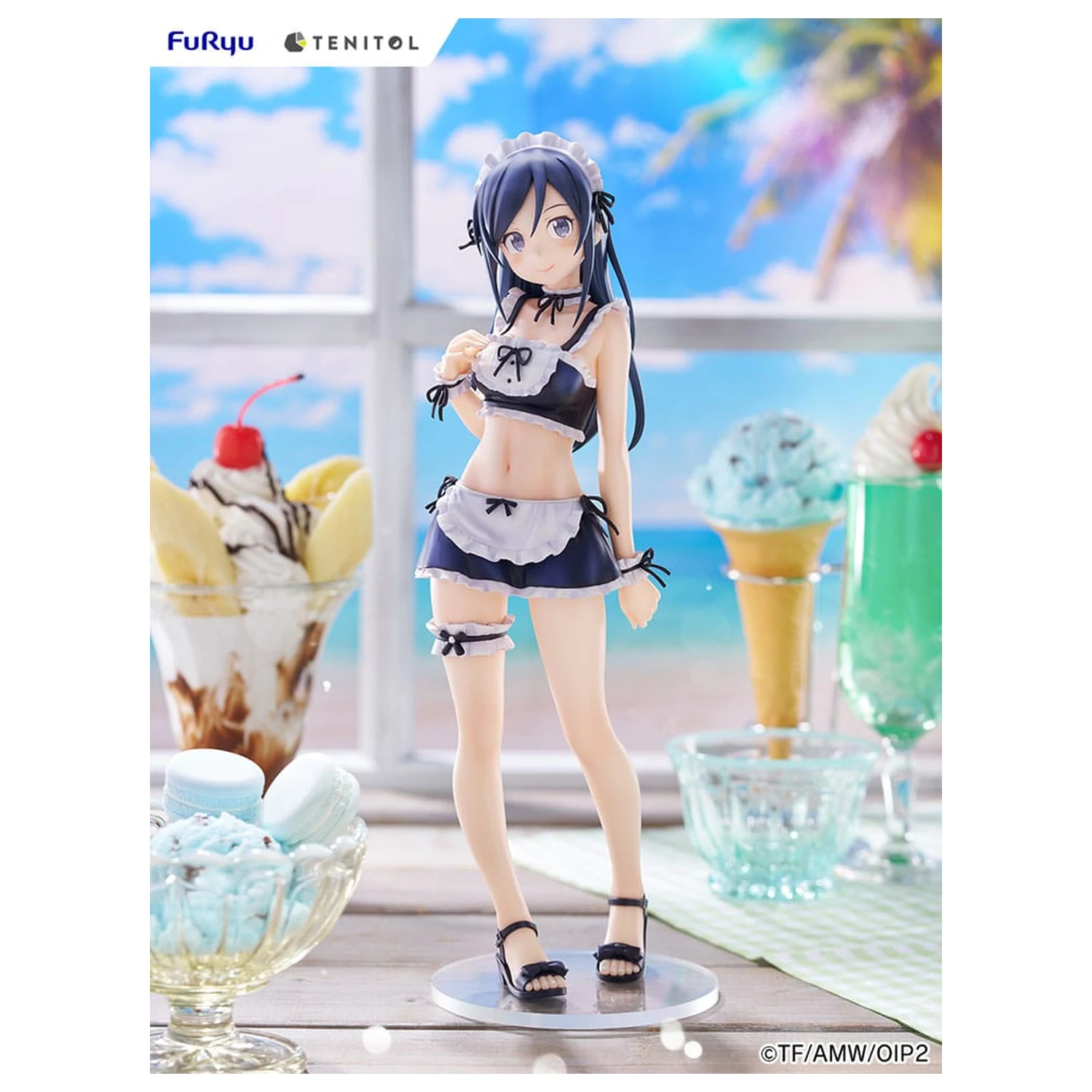 Ore no Imouto ga Konna ni Kawaii Wake ga Nai. Tenitol Tall PVC Statue Aragaki Ayase swimsuits maid Ver. 30 cm  product photo