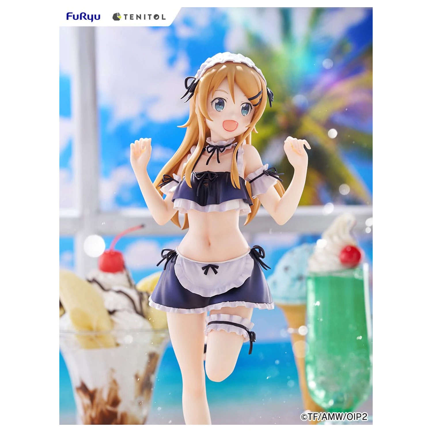Ore no Imouto ga Konna ni Kawaii Wake ga Nai. Tenitol Tall PVC Statue Kousaka Kirino swimsuits maid Ver. 30 cm  product photo