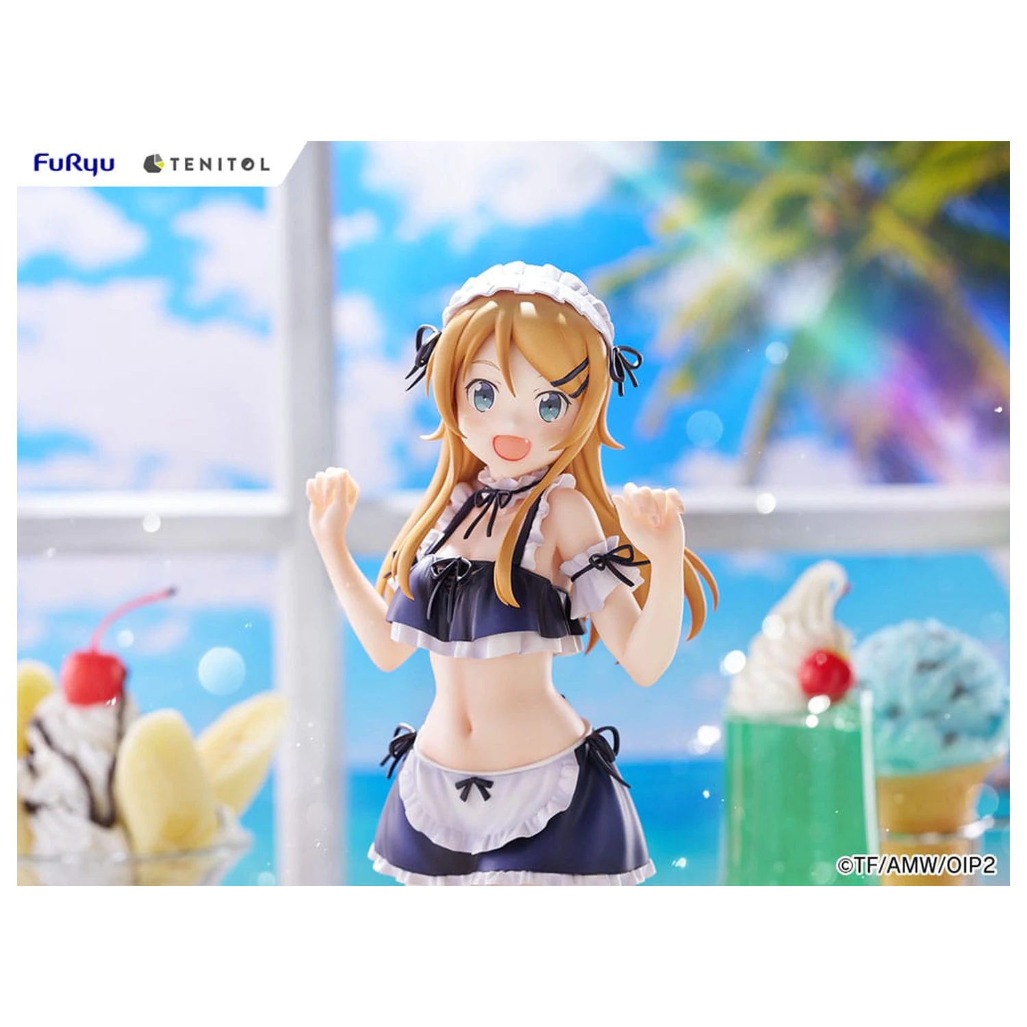 Ore no Imouto ga Konna ni Kawaii Wake ga Nai. Tenitol Tall PVC Statue Kousaka Kirino swimsuits maid Ver. 30 cm  product photo