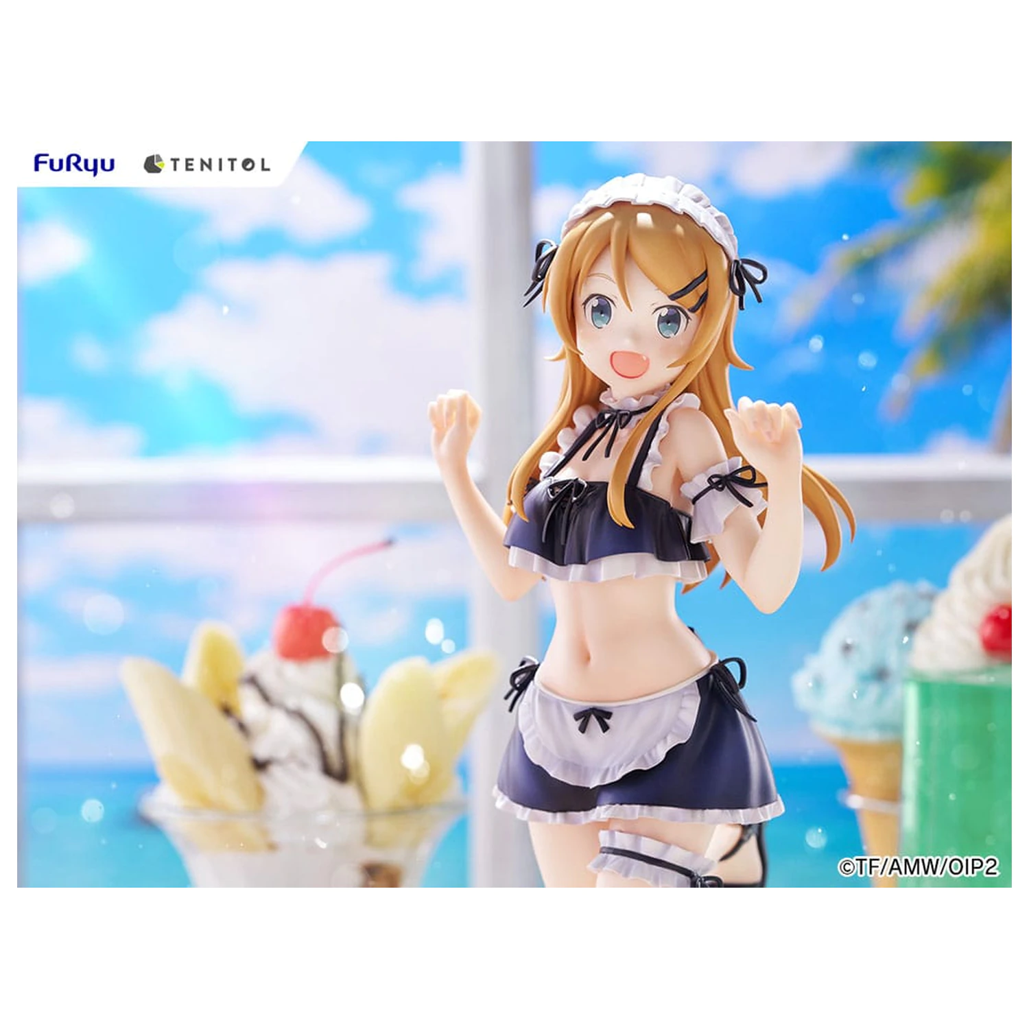 Ore no Imouto ga Konna ni Kawaii Wake ga Nai. Tenitol Tall PVC Statue Kousaka Kirino swimsuits maid Ver. 30 cm  product photo
