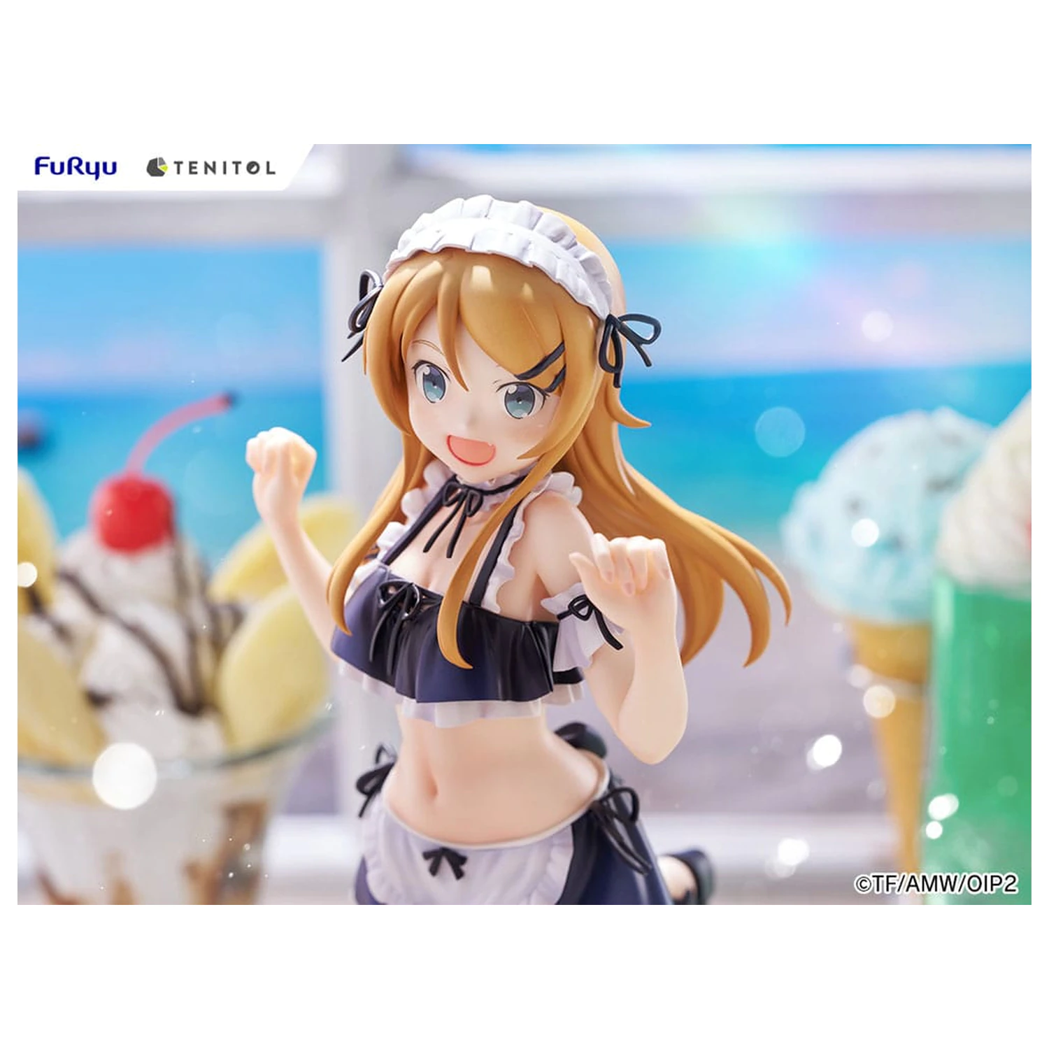 Ore no Imouto ga Konna ni Kawaii Wake ga Nai. Tenitol Tall PVC Statue Kousaka Kirino swimsuits maid Ver. 30 cm  product photo