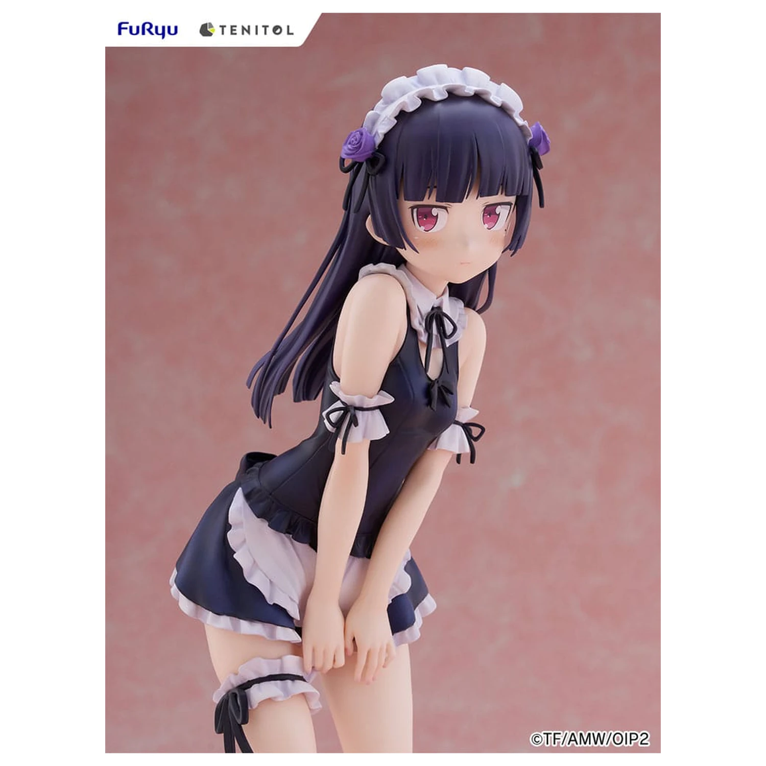 Ore no Imouto ga Konna ni Kawaii Wake ga Nai. Tenitol Tall PVC Statue Kuroneko swimsuits maid Ver. 27 cm  product photo