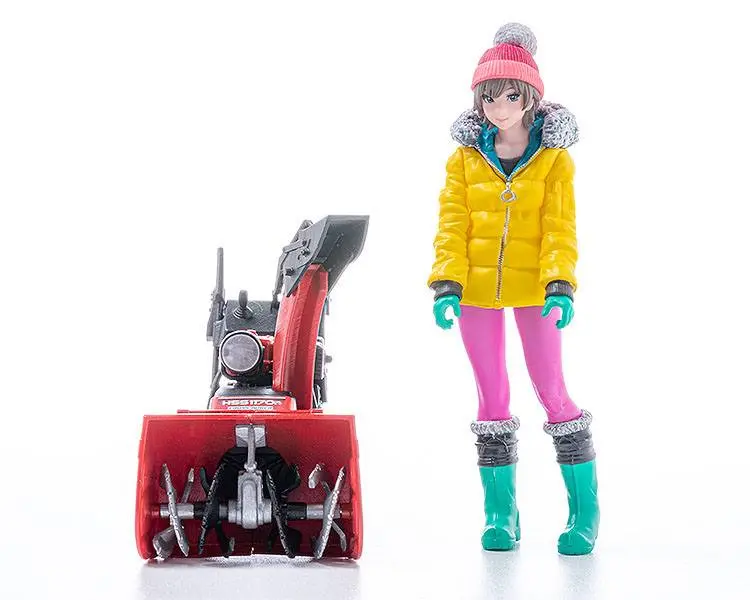 Original Character Plastic Model Kit 1/20 PLAMAX MF-62 minimum factory Minori with Honda Small Snow Plow HSS1170n (JX) 9 cm product photo