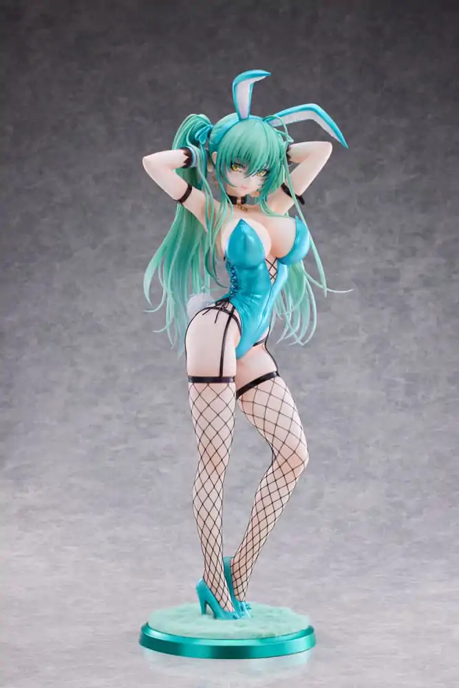 Original Character PVC Statue 1/4 Green Twin Tail Bunny-chan Fishnet Tights Ver. 43 cm product photo