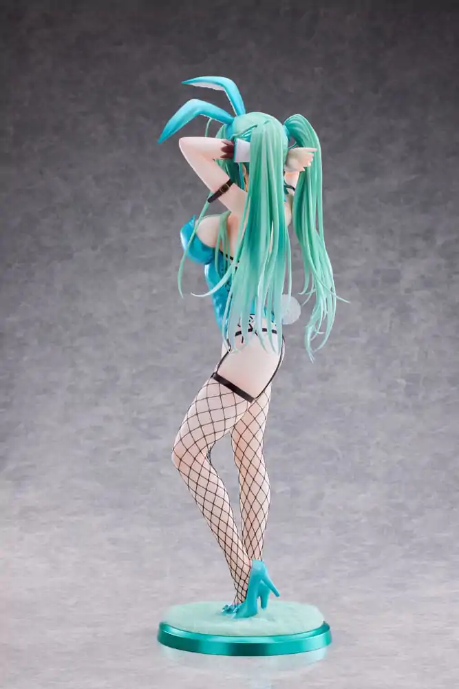 Original Character PVC Statue 1/4 Green Twin Tail Bunny-chan Fishnet Tights Ver. 43 cm product photo