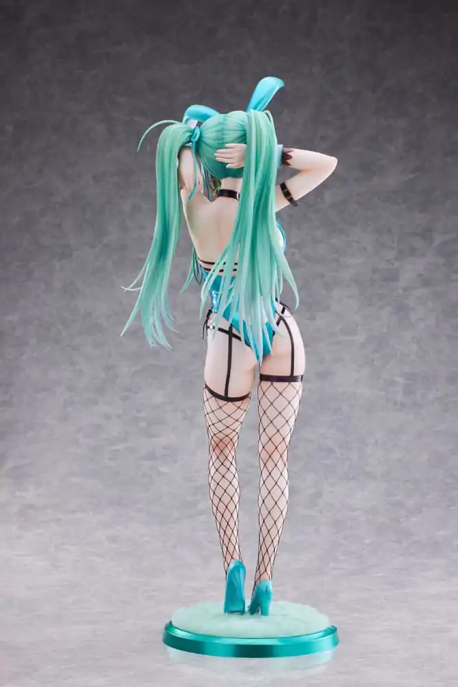 Original Character PVC Statue 1/4 Green Twin Tail Bunny-chan Fishnet Tights Ver. 43 cm product photo