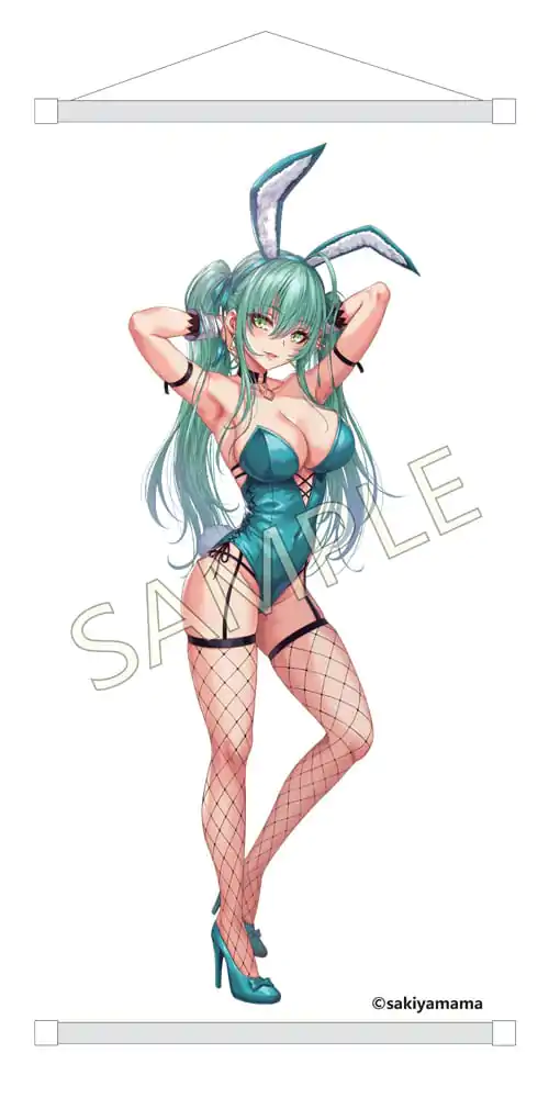 Original Character PVC Statue 1/4 Green Twin Tail Bunny-chan Fishnet Tights Ver. 43 cm product photo