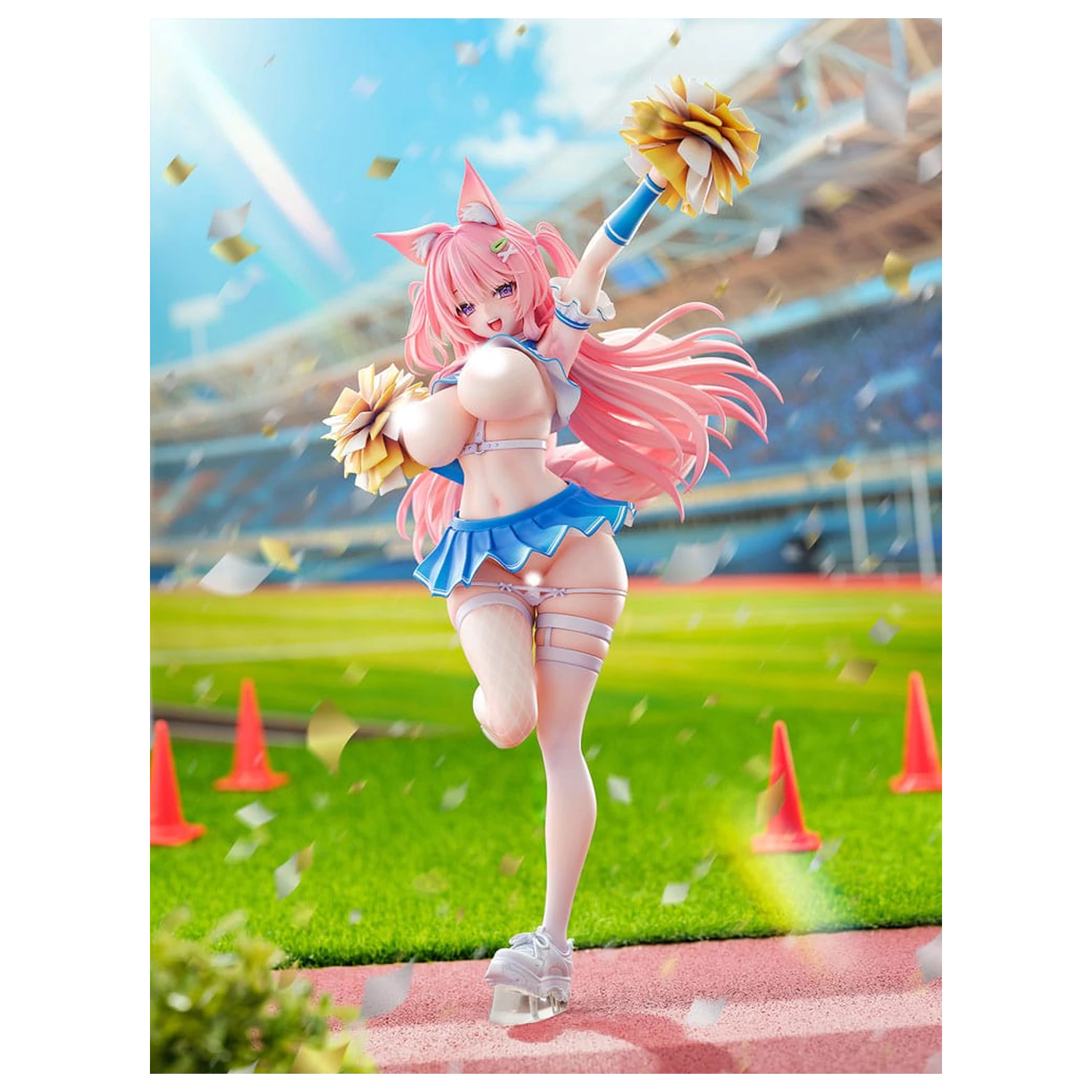 Original Character Statue 1/5 Kemomimi Cheer Girl illustration by Yatanuki Kei DX Version 35 cm        product photo