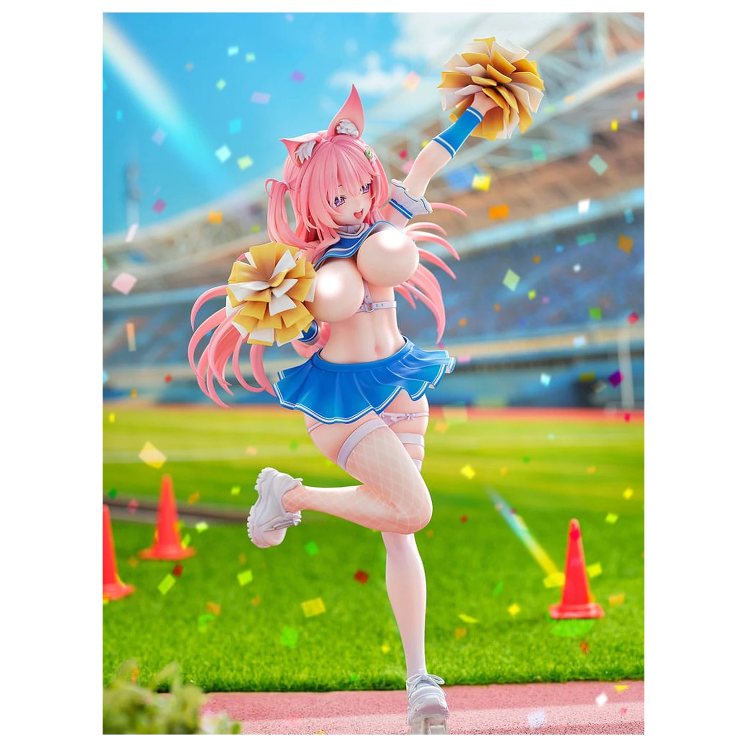 Original Character Statue 1/5 Kemomimi Cheer Girl illustration by Yatanuki Kei DX Version 35 cm        product photo