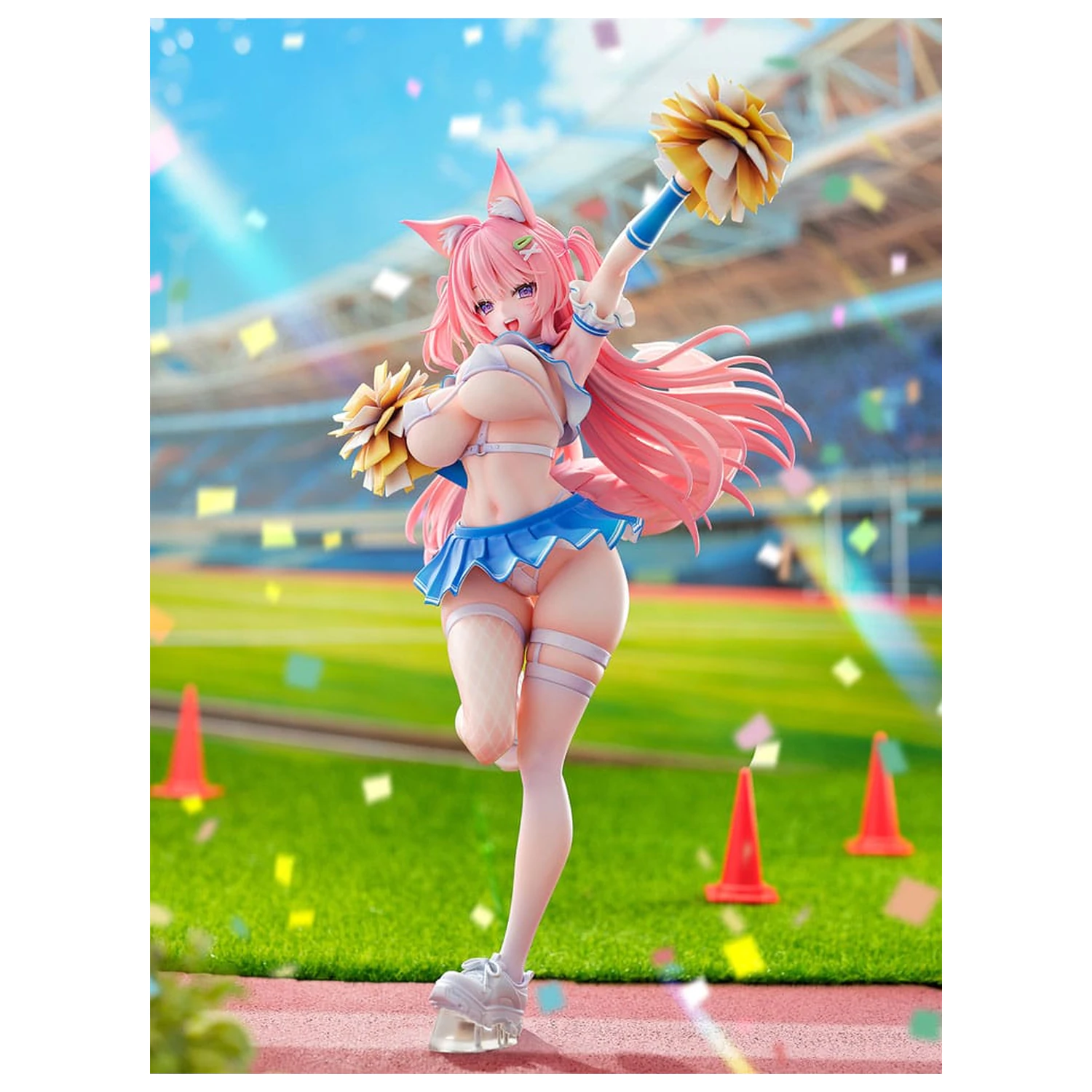 Original Character Statue 1/5 Kemomimi Cheer Girl illustration by Yatanuki Kei 35 cm      product photo