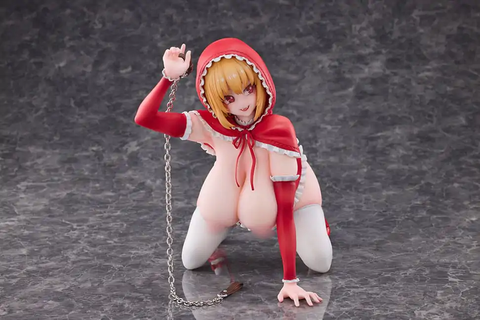 Original Character PVC Statue 1/5 Little Red Riding Hood And The Wolf Girl Little Red Riding Hood 21 cm product photo