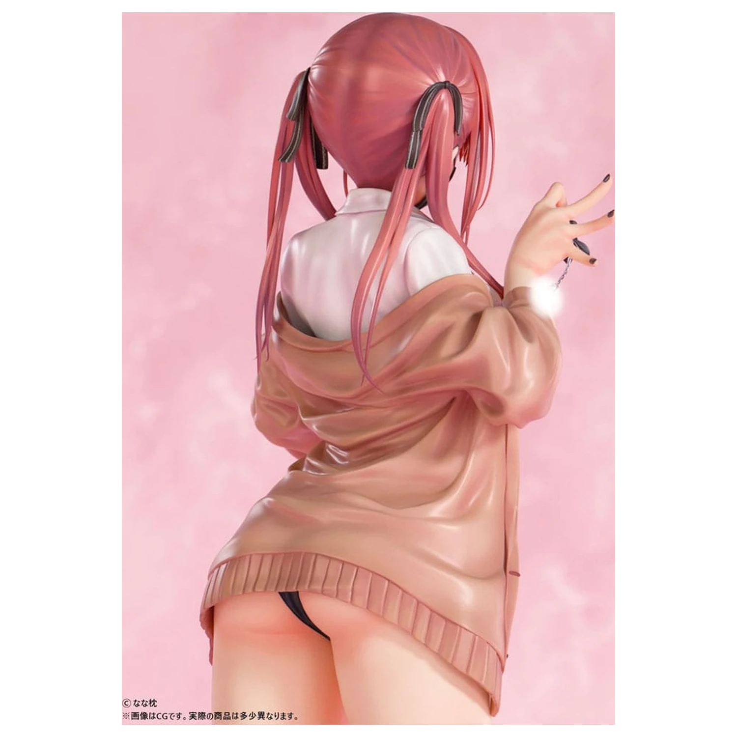 Original Character Statue 1/5 Red-Haired Gyaru-Chan Mask Ver.  Illustration by Nanamakura 29 cm product photo