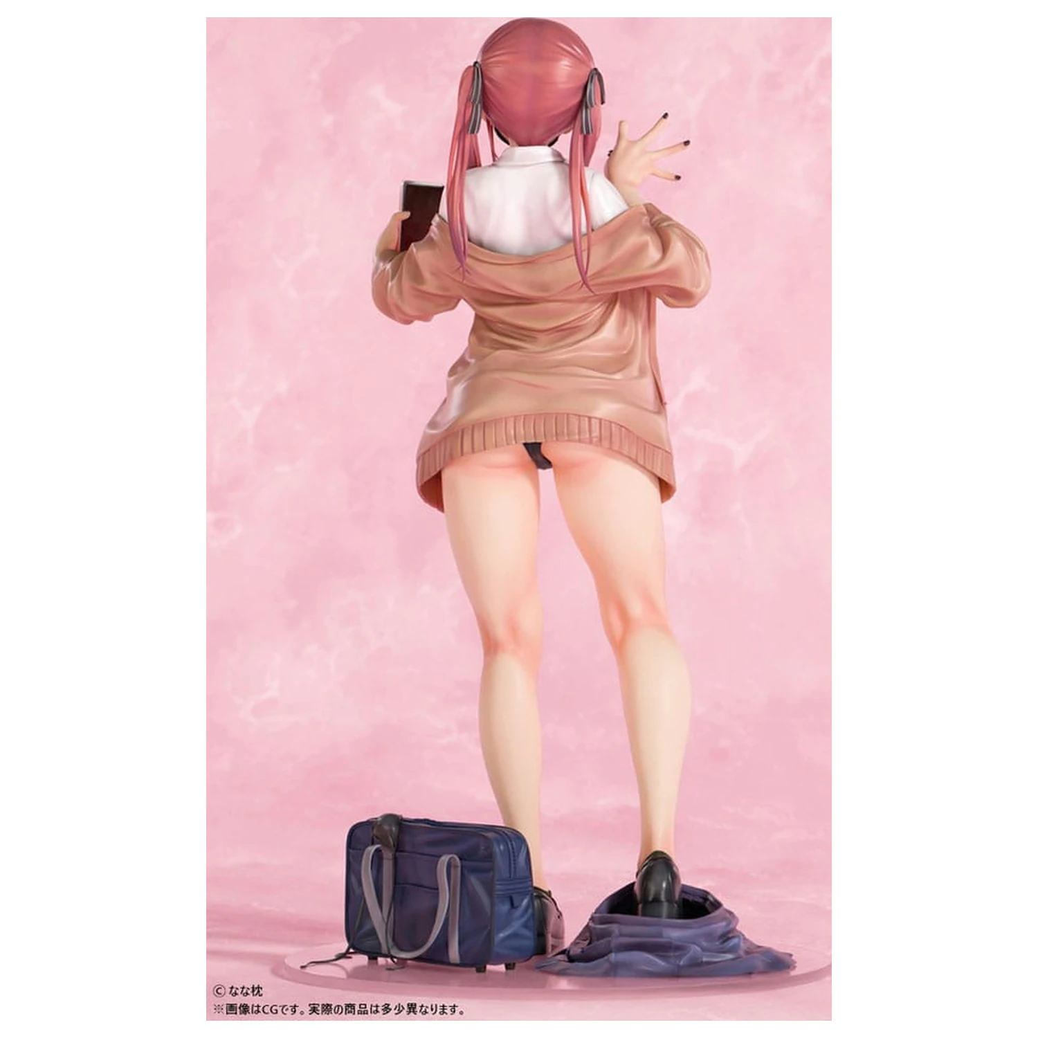 Original Character Statue 1/5 Red-Haired Gyaru-Chan Mask Ver.  Illustration by Nanamakura 29 cm product photo