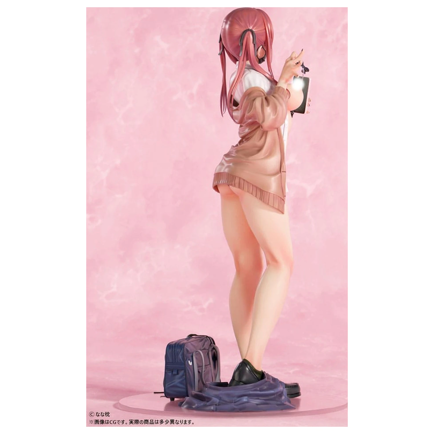 Original Character Statue 1/5 Red-Haired Gyaru-Chan Mask Ver.  Illustration by Nanamakura 29 cm product photo