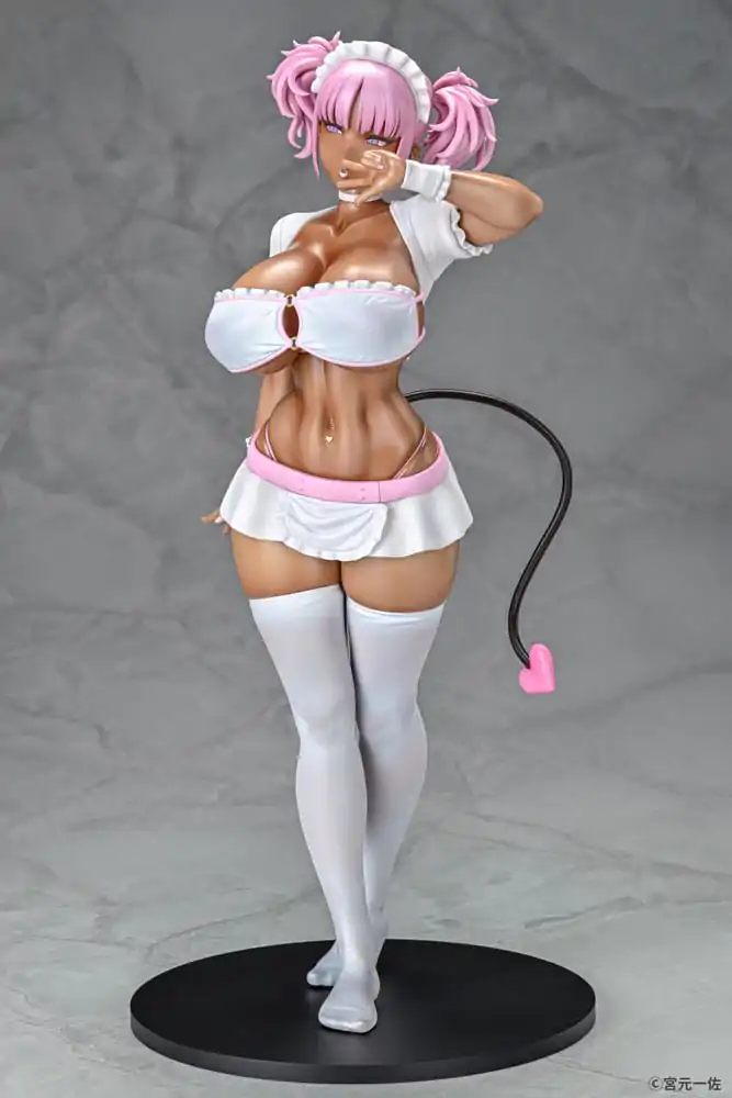 Original Character Statue 1/6 Black Gal Maid Succubus Cocoa Pink Ver. 30 cm product photo