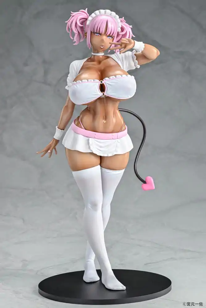 Original Character Statue 1/6 Black Gal Maid Succubus Cocoa Pink Ver. 30 cm product photo