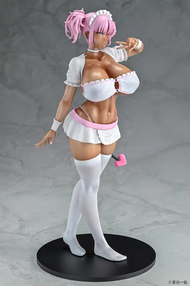 Original Character Statue 1/6 Black Gal Maid Succubus Cocoa Pink Ver. 30 cm product photo