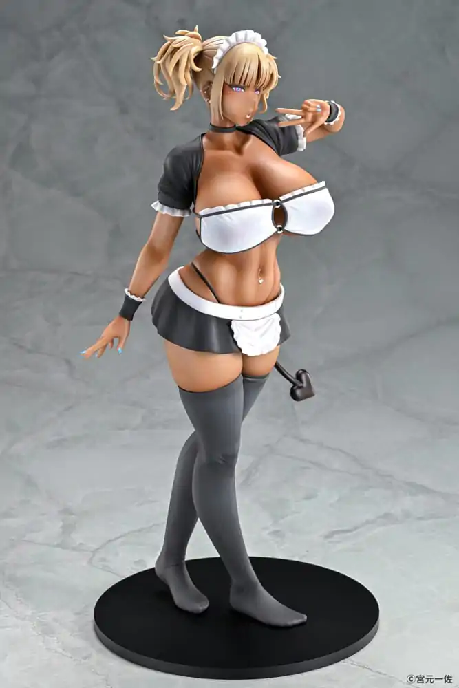 Original Character Statue 1/6 Black Gal Maid Succubus Cocoa 30 cm product photo