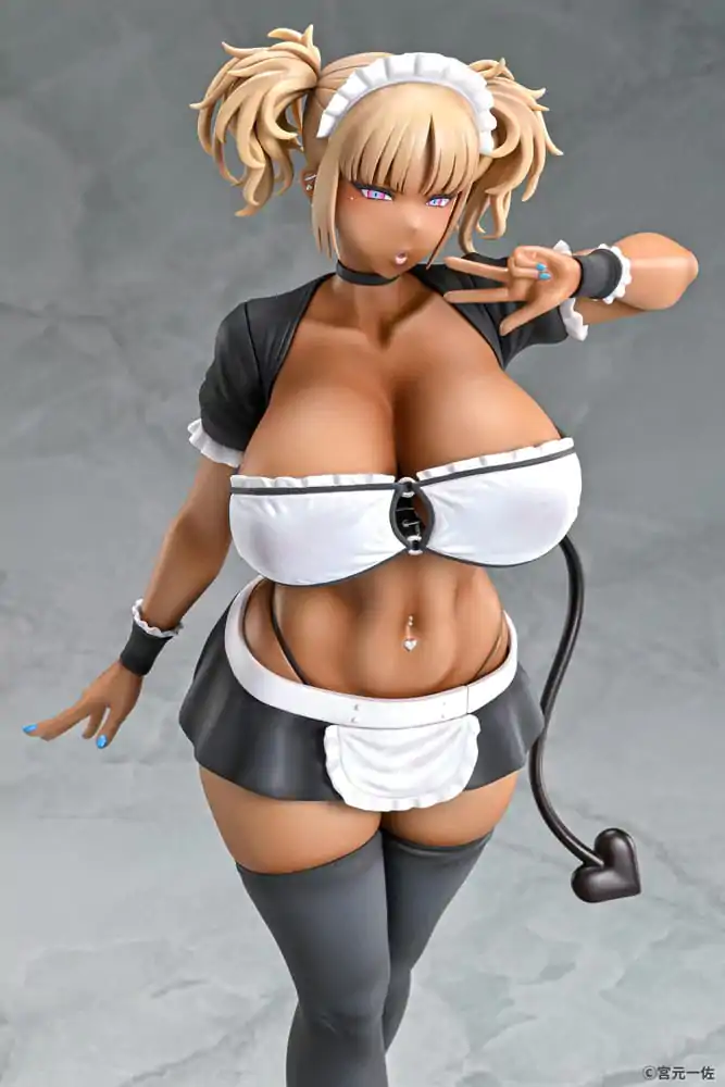 Original Character Statue 1/6 Black Gal Maid Succubus Cocoa 30 cm product photo