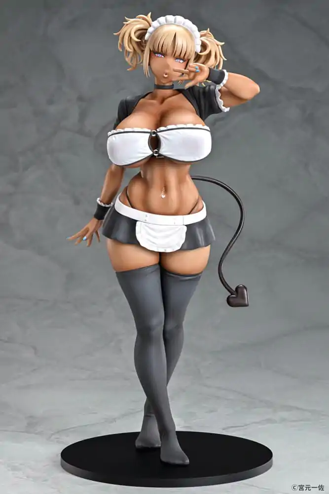 Original Character Statue 1/6 Black Gal Maid Succubus Cocoa 30 cm product photo