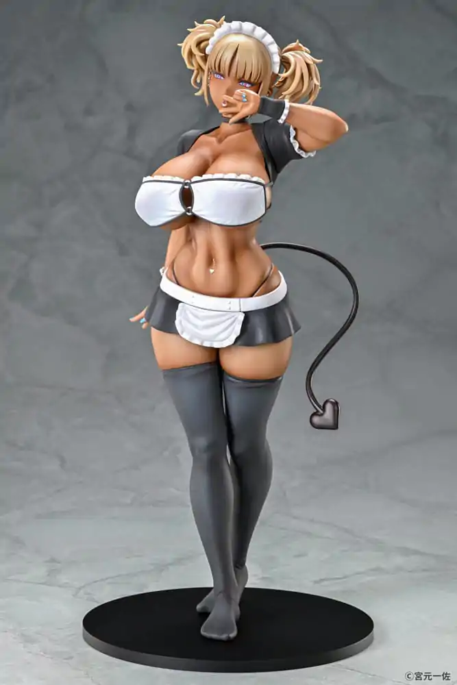 Original Character Statue 1/6 Black Gal Maid Succubus Cocoa 30 cm product photo