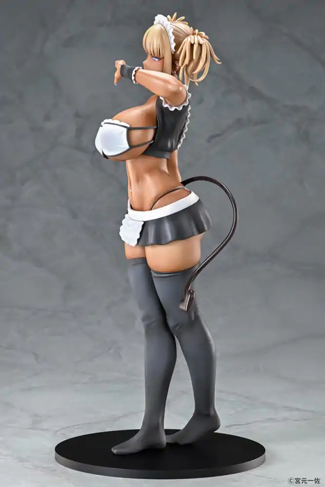 Original Character Statue 1/6 Black Gal Maid Succubus Cocoa 30 cm product photo