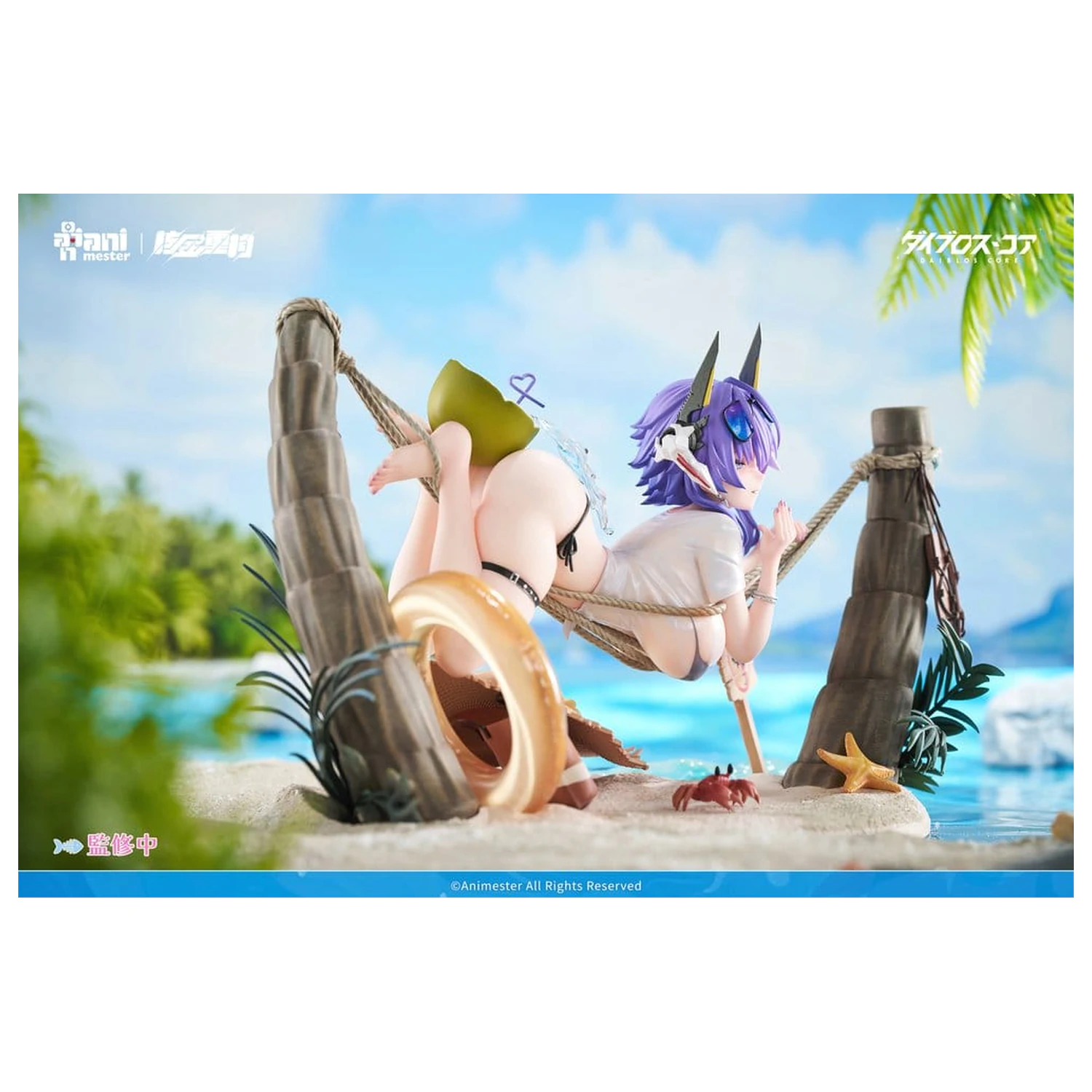 Original Character PVC Figure 1/6 Bright Summer Barbera·Red illustration by DaiblosCore 14 cm product photo