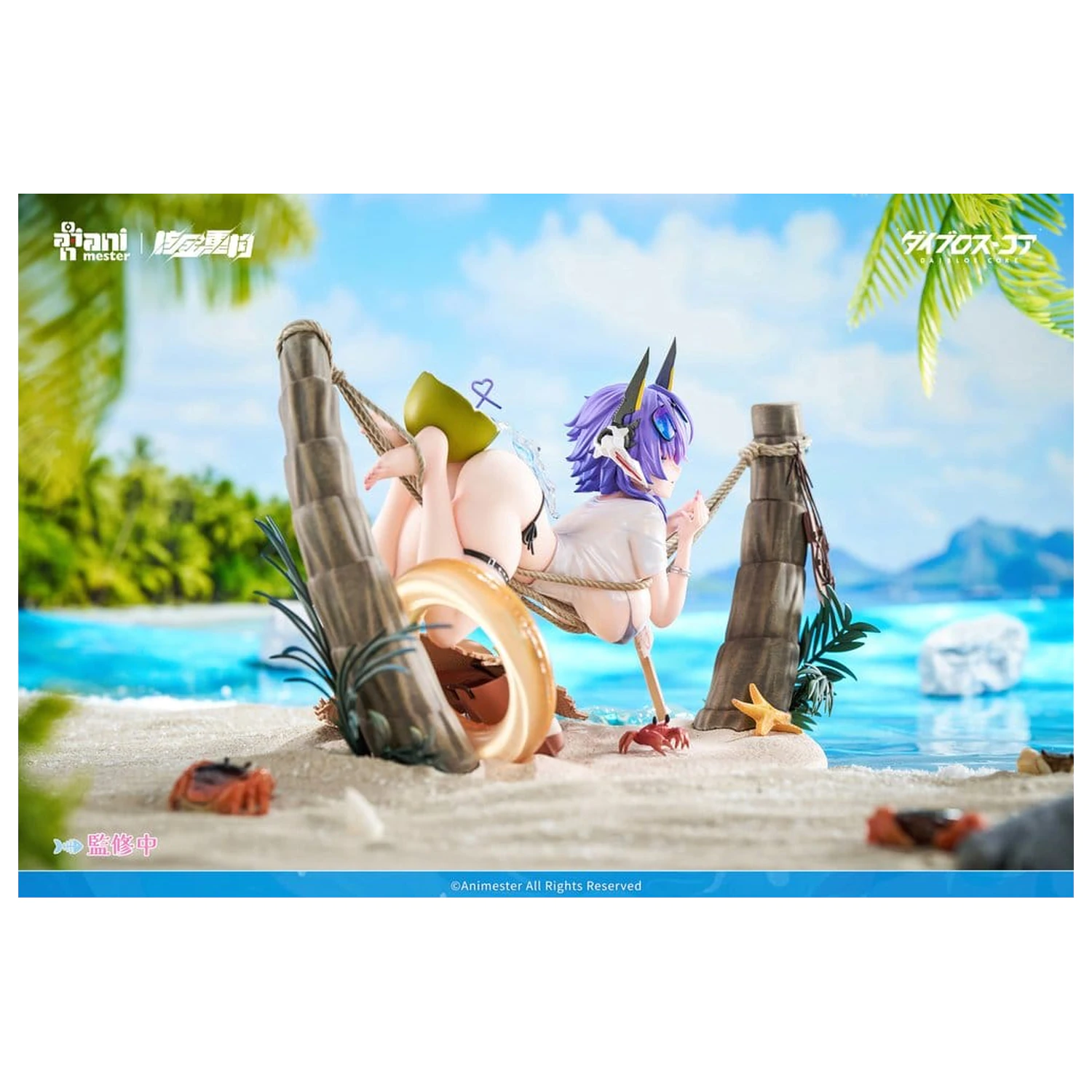 Original Character PVC Figure 1/6 Bright Summer Barbera·Red illustration by DaiblosCore 14 cm product photo