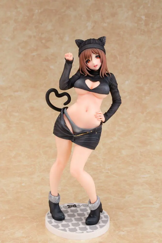 Original Character PVC 1/6 Cat-ish Girl Kuroneko-chan Illustration by Matarou 27 cm product photo