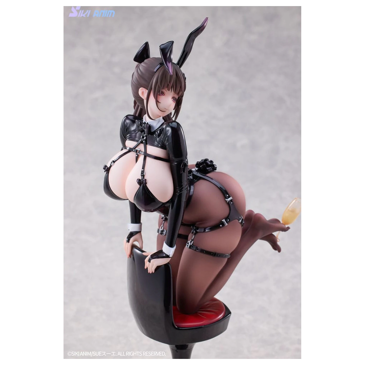 Original Character PVC Statue 1/6 Champagne and Bunny Girl Rose Black Stocking Ver. 31 cm  product photo
